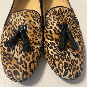 Ivanka Trump Animal Print Tassel Loafers